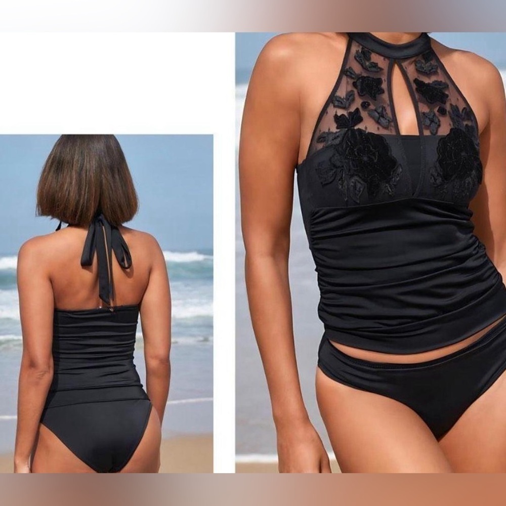 Anita Naithani For Boston Proper Black Tankini You Get The Best Of Both World's View 2